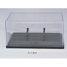 CAIXA BOX  ACRÍLICO COM BASE PRETA PARA MINIS ESCALA 1/64